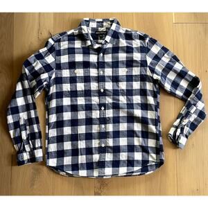 Men's J. Crew Blue Buffalo Plaid Button up Long sleeve Large